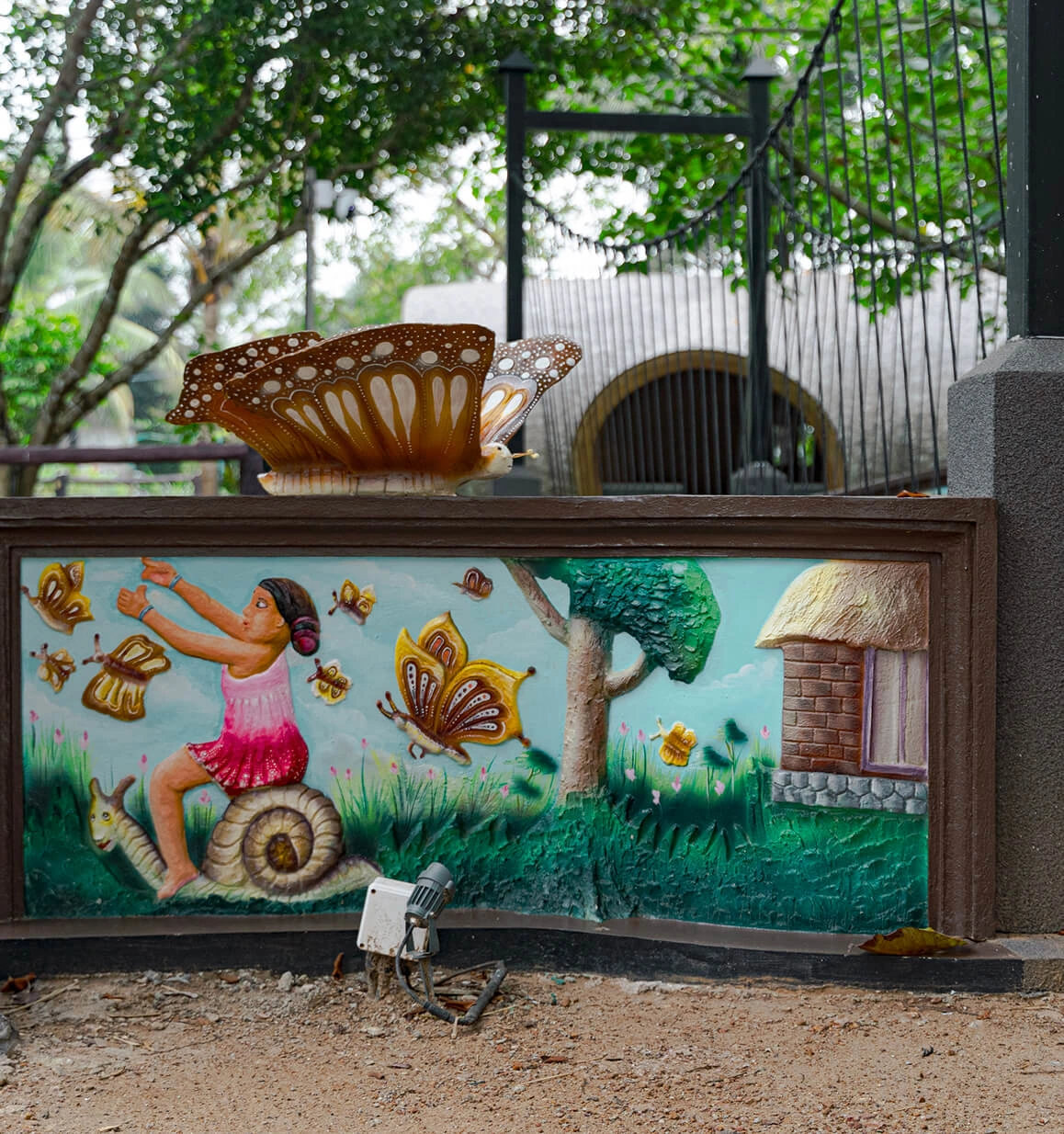Garden mural at Giby Farm